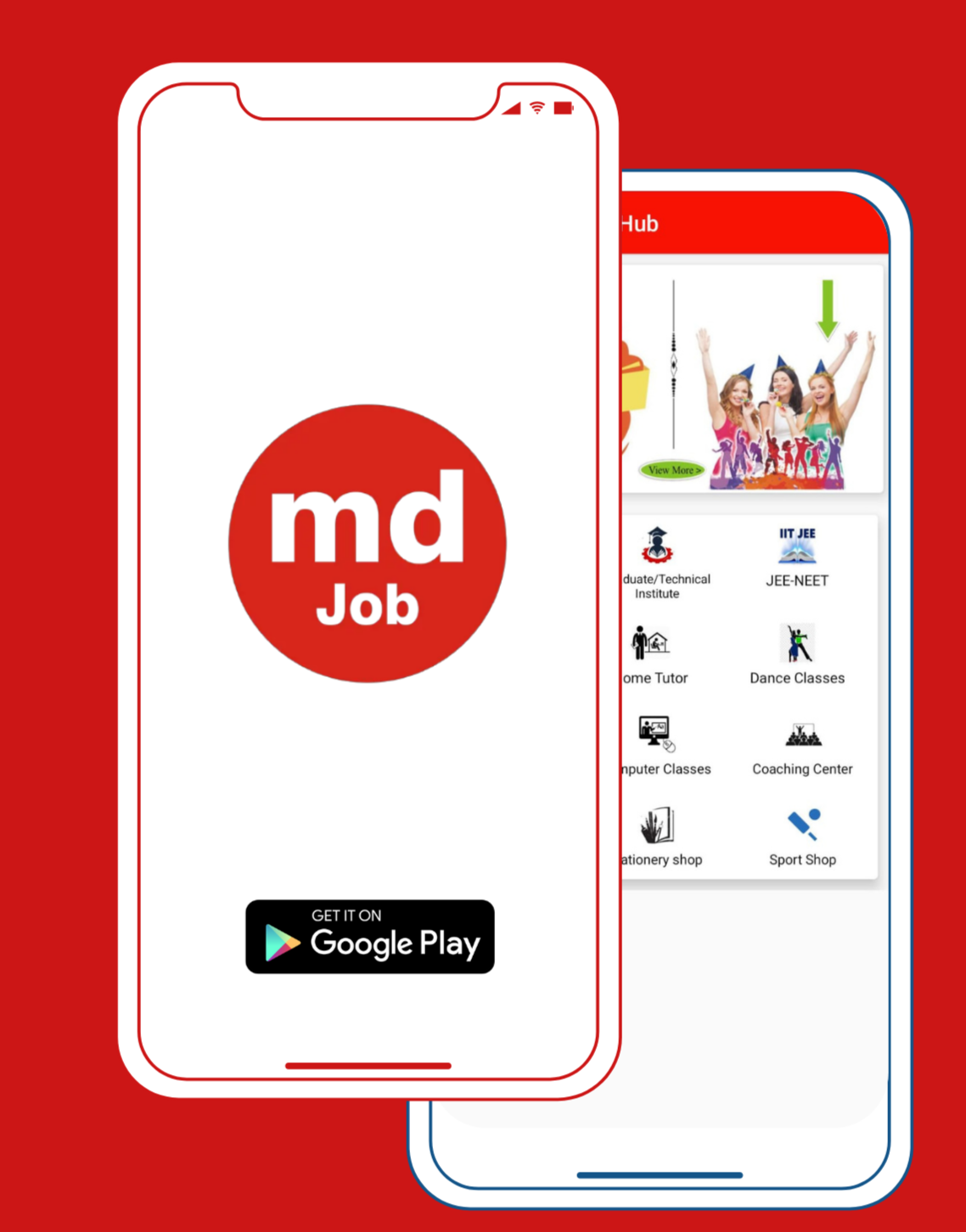 MDJob App on Phone
