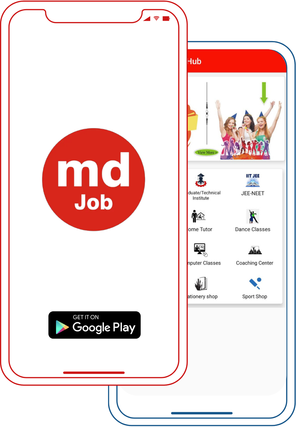 MDJob App on Phone